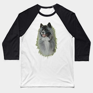 Long coat black faced silver grey akita Baseball T-Shirt